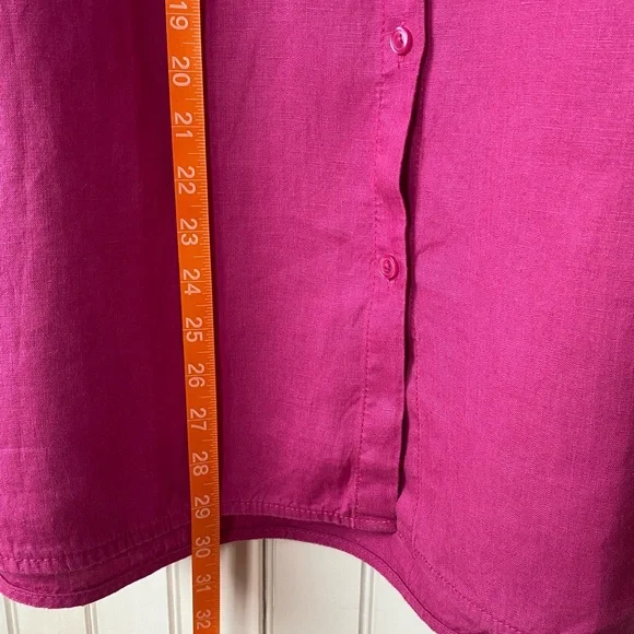 Athleta Retreat Linen Top Iceland Pink Size XL Oversized - Picture 6 of 12